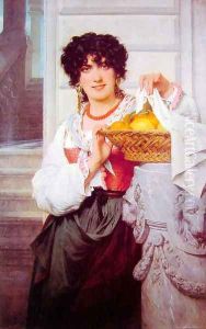 Pisan Girl with Basket of Oranges and Lemons by Pierre Auguste Cot