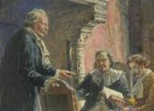 Ratsversammlung In Einem Renaissance-interieur Ratsversammlung In Einem Renaissance-interieur