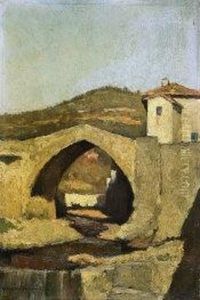 Paesaggio Montano Con Ponte by Arturo Ferrari