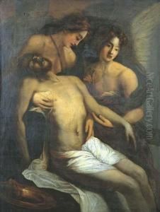 Cristo Deposto Sorretto Da Due Angeli by Giovanni Andrea di Ferrari