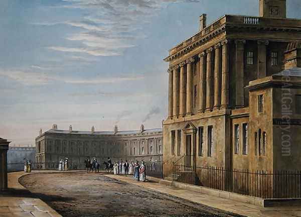 The Royal Crescent, Bath 1820 - view 1