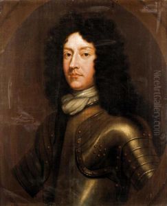 Portrait Of A Member Of The Elphinstone Family Wearing Armour by Benjamin Ferrers