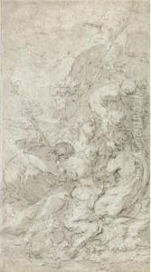 A Bacchanale With Nymphs, Satyrs And Putti by Giovanni Domenico Ferretti