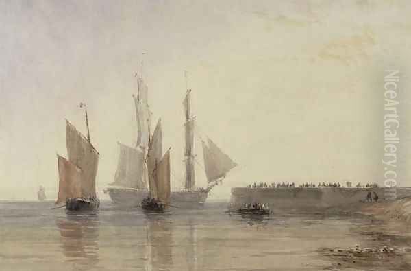 Entrance to Calais Harbour, 1829 - view 1