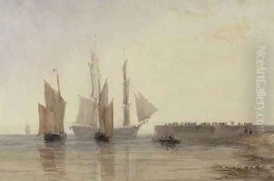 Entrance to Calais Harbour, 1829 by David Cox