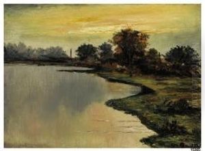 "paesaggio Con Lago" 2.9.1910 by Emilia Ferrettini Rossotti