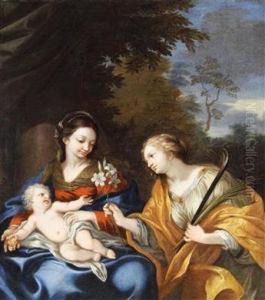 Madonna Mit Kindund Der Heiligen Martina