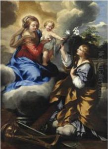 Madonna Col Bambino E Santa Martire