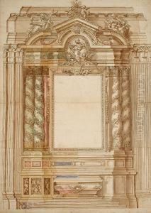 Design For The High Altarpiece Of St Agnese, Rome