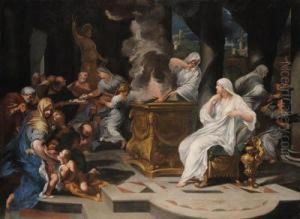 The Virgins Tending The Fire In The Temple Of Vesta