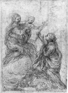 The Madonna And Child With Saint Martina