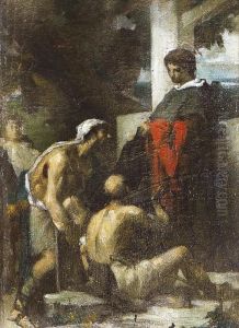 Saint Visitant Les Malades by Gabriel Joseph Marie Augustin Ferrier
