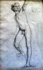 Projet D'illustration Pour Le Poeme De Lucrece Par Martha by Gabriel Joseph Marie Augustin Ferrier