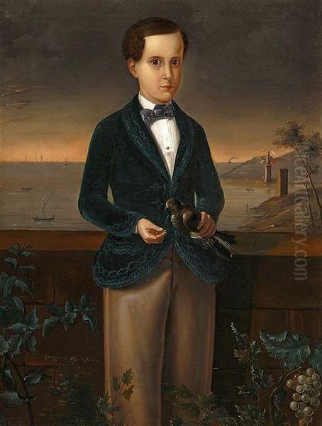Retrato De Miquel Llado Con Palma Al Fondo - view 1
