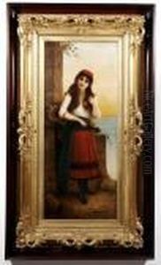 Gypsy Girl With Guitar by Egisto Ferroni