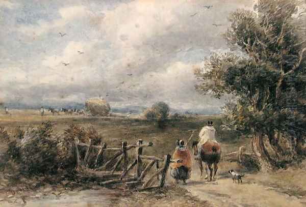 Figures Crossing a Bridge - view 1