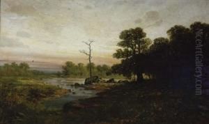 Expansive Landscape At Sunset by John Fery
