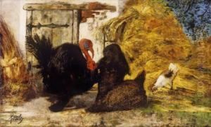 Poultry Yard by Arpad Feszty