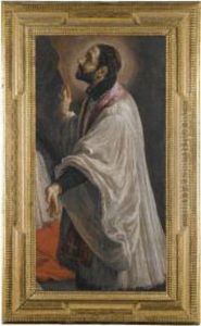 A Kneeling Cleric, Probably A Saint