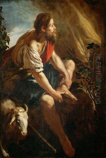 Moses Before The Burning Bush - view 1