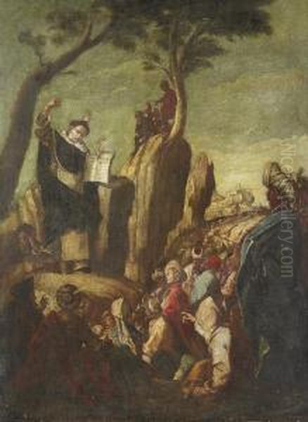 A Saint, Preaching To Crowds - view 1