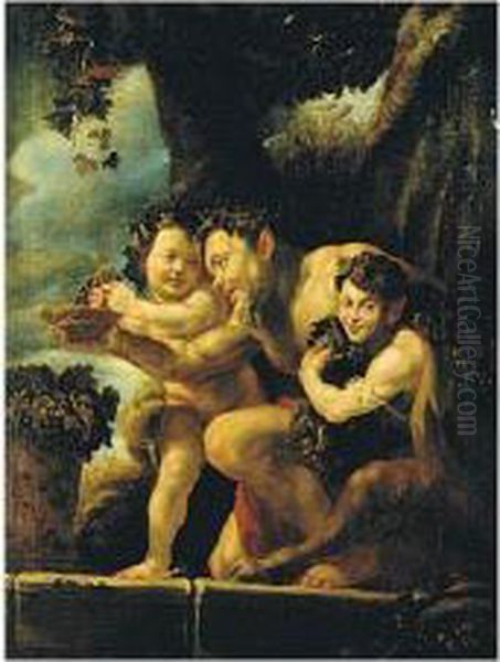 Bacchus With Satyrs - view 1
