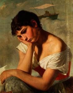 Die Verlassene (la Tradita) by Anselm Friedrich Feuerbach