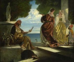 Venezianische Szene. by Anselm Friedrich Feuerbach
