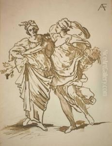 Studien Zu Zwei Allegorischen Figuren by Anselm Friedrich Feuerbach