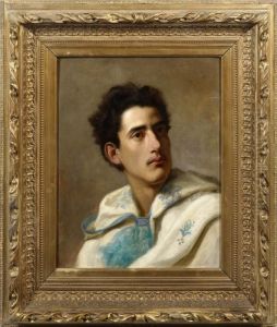 Portrait Eines Jungen Italieners by Anselm Friedrich Feuerbach
