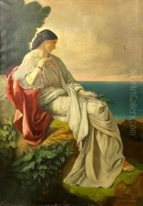 Ritratto Di Signora En Plein Air by Anselm Friedrich Feuerbach