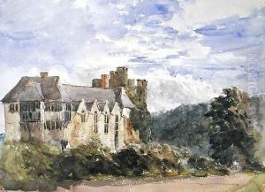 Stokesay Castle and Abbey by David Cox
