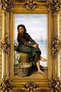Femme De Pecheur Attendant La Rentree Des Bateaux