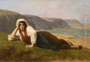 L Attente by Francois Nicolas Augustin Feyen-Perrin