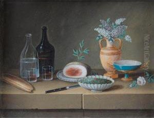 Nature Morte Au Jambon Et Au Vase