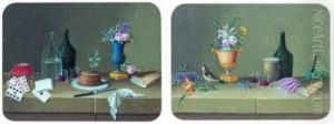 Trois Natures Mortes by Johann Rudolf Feyerabend
