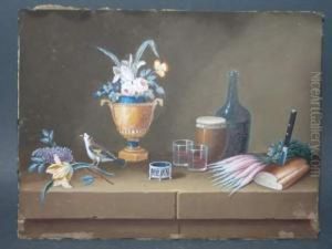 Nature Morte A La Guitare by Johann Rudolf Feyerabend