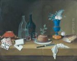 Nature Morte Au Neuf De Trefle by Johann Rudolf Feyerabend