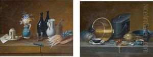 Deux Gouaches En Pendant Nature Morte Aubillet A La Citoyenne?
