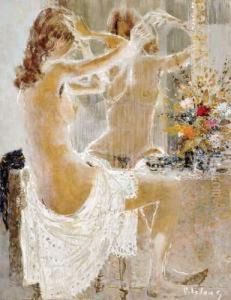 "femme A La Toilette" by Johann Rudolf Feyerabend