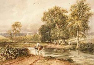 Returning from the Hayfield, with a distant view of Haddon Hall