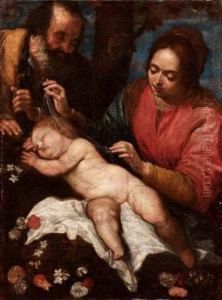 Sacra Famiglia by Domenico Fiasella