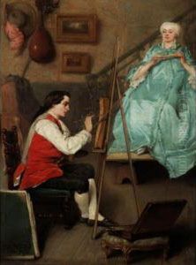 The Painter And His Model by Benjamin Eugene Fichel