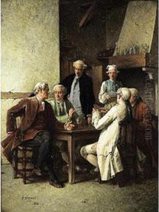 The Card Players by Benjamin Eugene Fichel