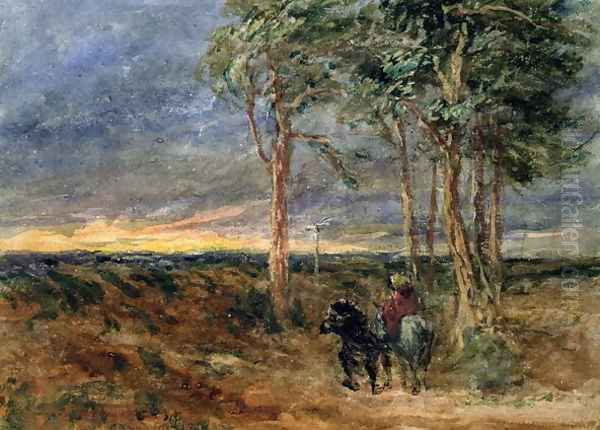 Travellers Approaching a Signpost on a Heath, 1851 - view 1