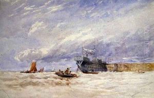 On the Medway, c.1845-50 by David Cox