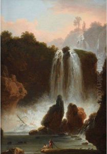 Paysage De Cascades En Italie Anime De Personnages