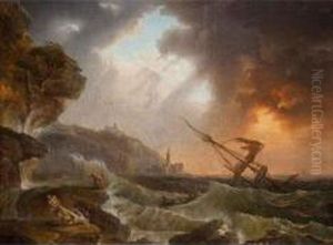 Paesaggio Costiero Con Naufragio