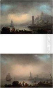 Scenes De Port Mediterraneen by Francesco Fidanza