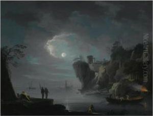 Seascape By Moonlight by Francesco Fidanza